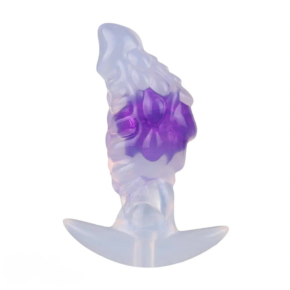 4.53in Fox Tail Wear Anchor Silicone Odd Dildo Butt Plug For BDSM Play