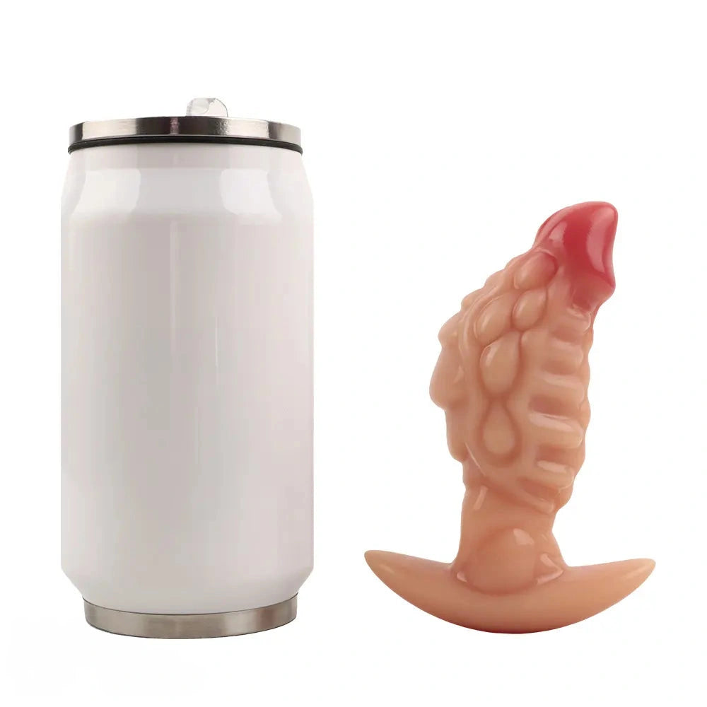 4.53in Fox Tail Wear Anchor Silicone Odd Dildo Butt Plug For BDSM Play