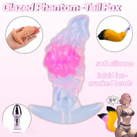 4.53in Fox Tail Wear Anchor Silicone Odd Dildo Butt Plug For BDSM Play