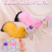 4.53in Fox Tail Wear Anchor Silicone Odd Dildo Butt Plug For BDSM Play