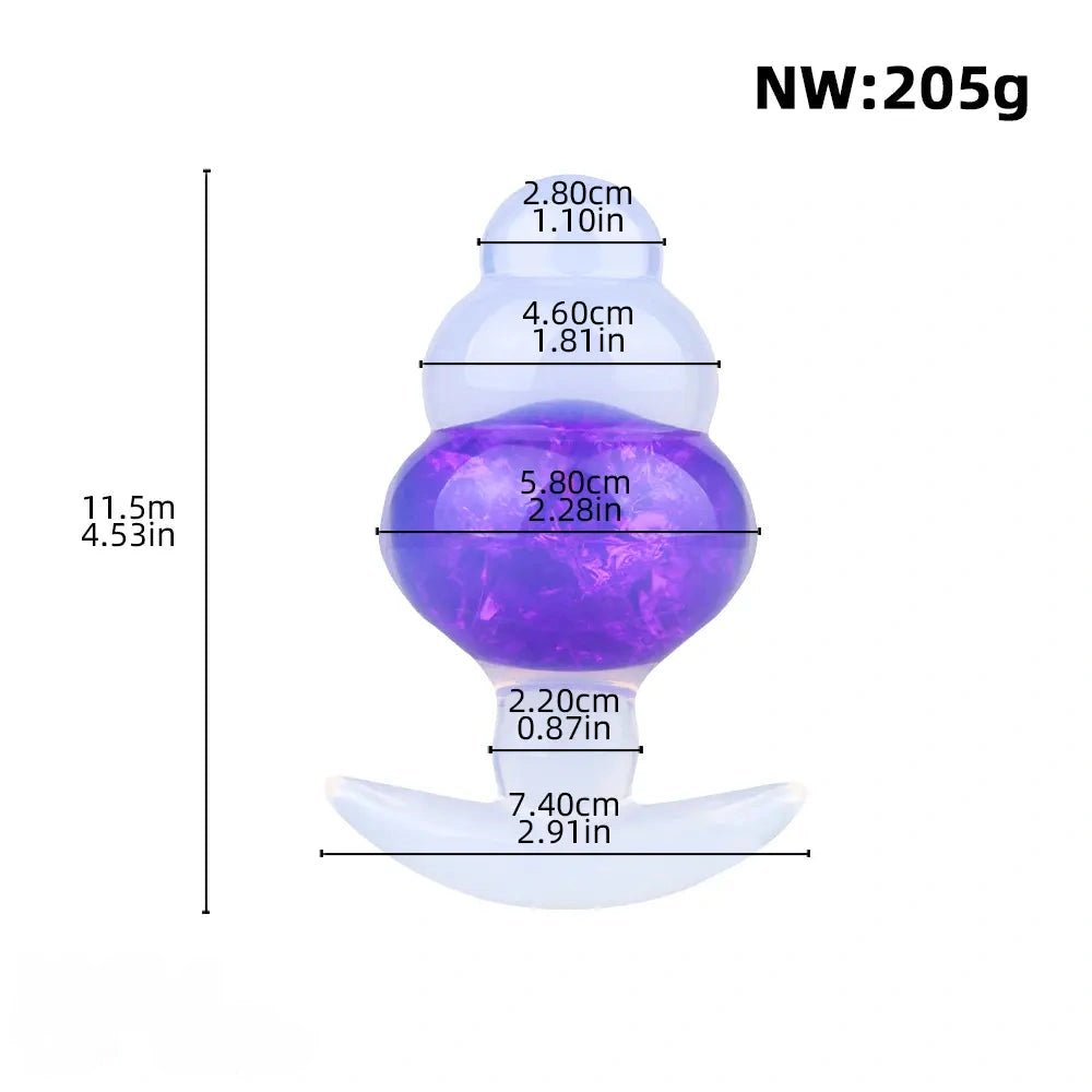 4.53in Luminous Silicone Anal Beads Dildo Anal Love Toy For Women