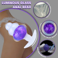 4.53in Luminous Silicone Anal Beads Dildo Anal Love Toy For Women