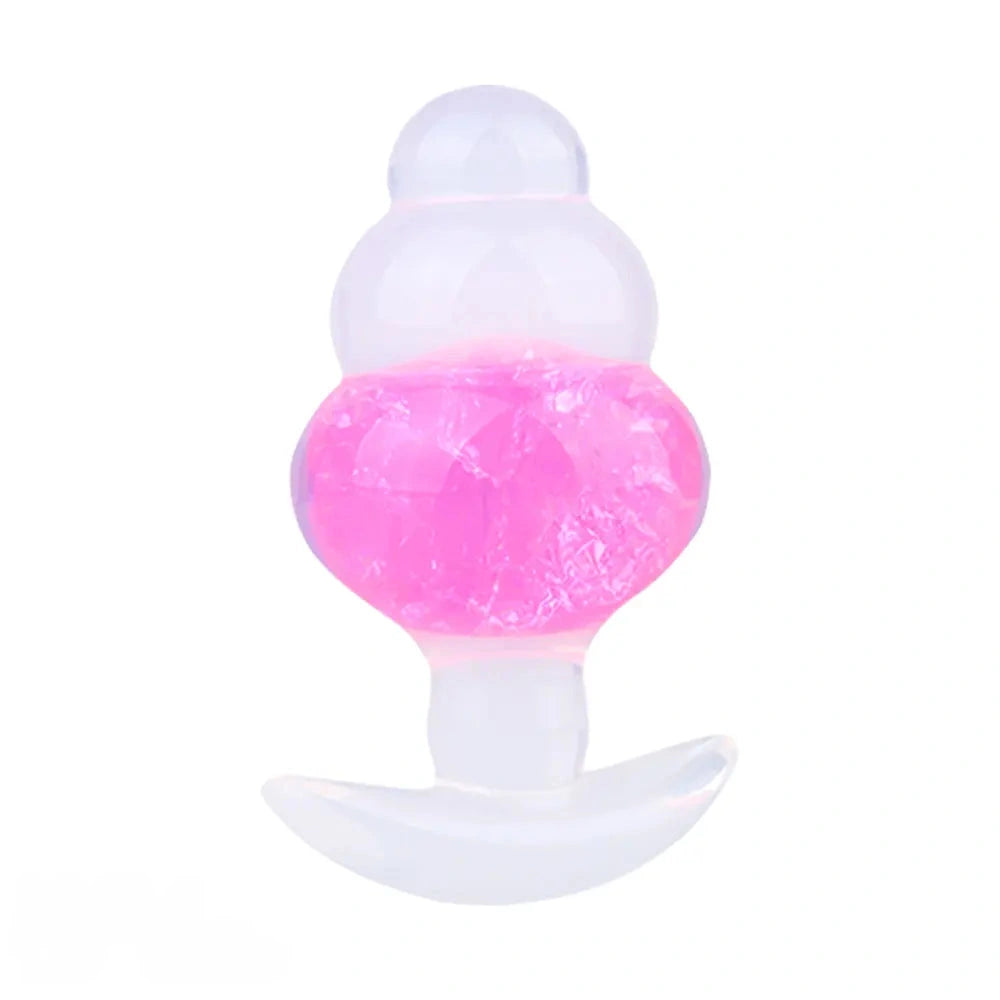 4.53in Luminous Silicone Anal Beads Dildo Anal Love Toy For Women