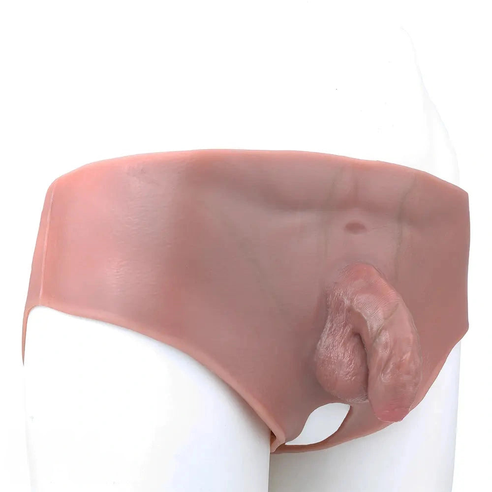 4.53in Realistic Small Solid Dildo Panty Vaginal Opening Bilateral Cock Toy