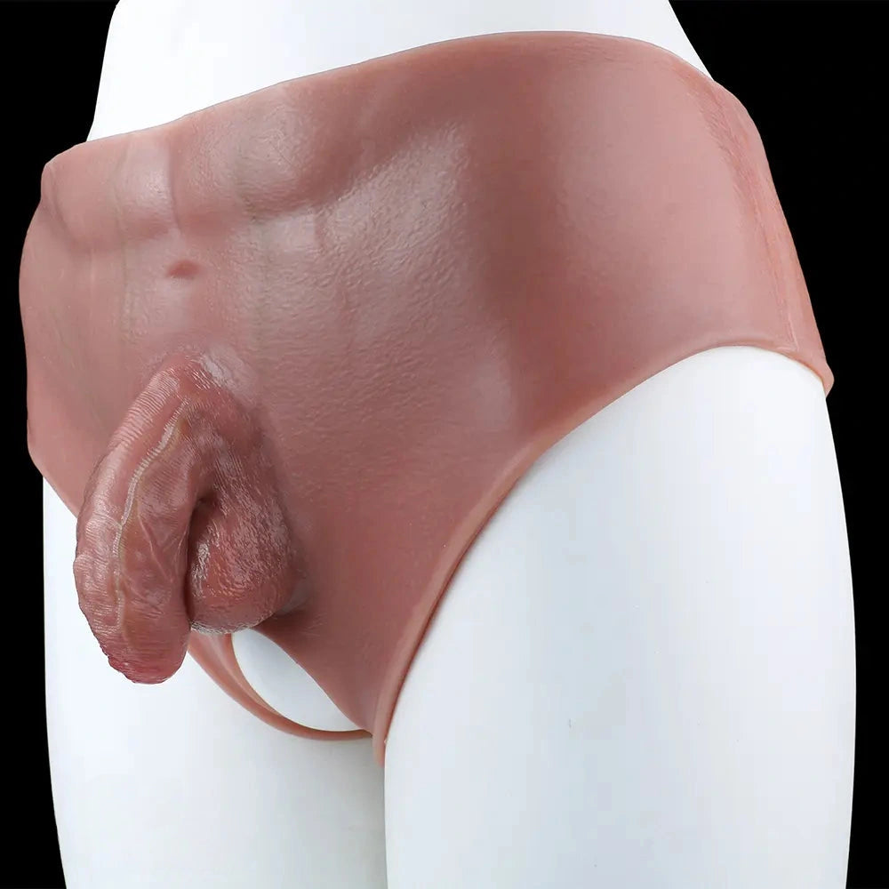 4.53in Realistic Small Solid Dildo Panty Vaginal Opening Bilateral Cock Toy