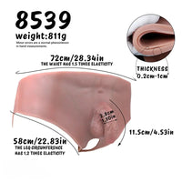 4.53in Realistic Small Solid Dildo Panty Vaginal Opening Bilateral Cock Toy