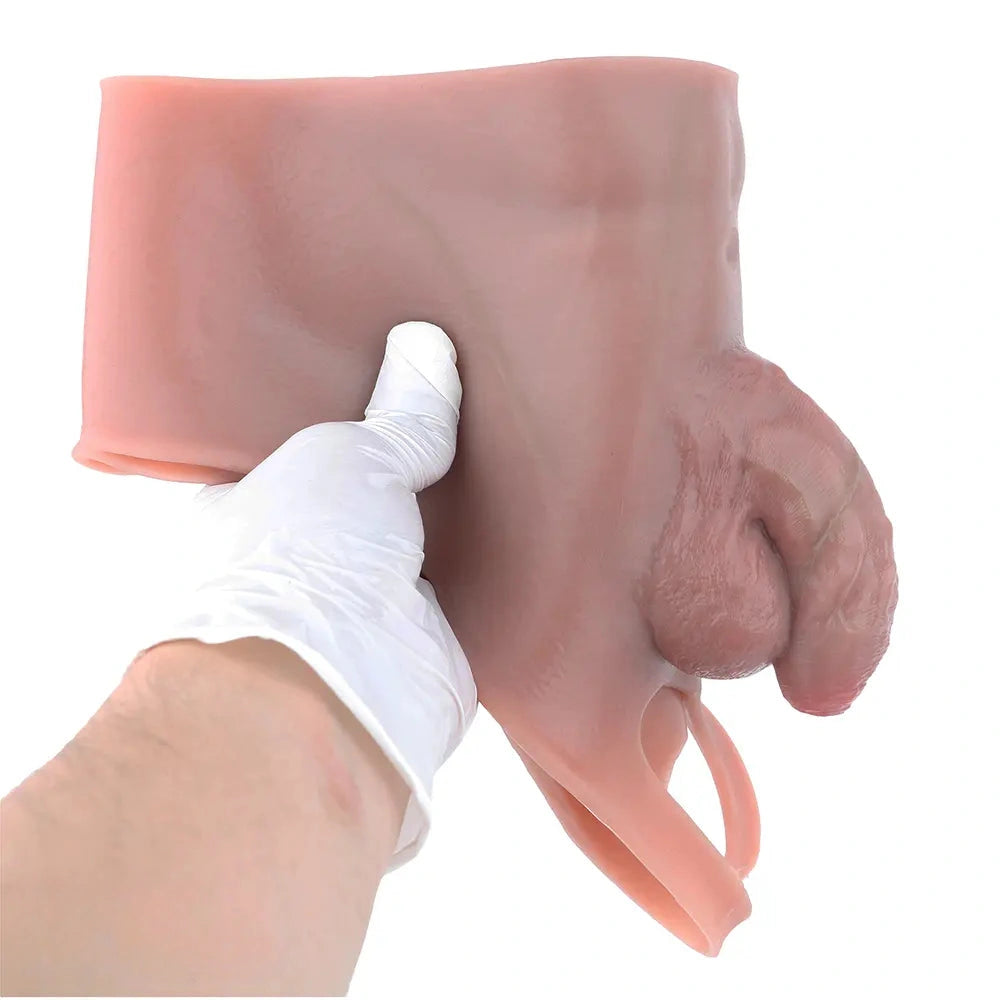 4.53in Realistic Small Solid Dildo Panty Vaginal Opening Bilateral Cock Toy