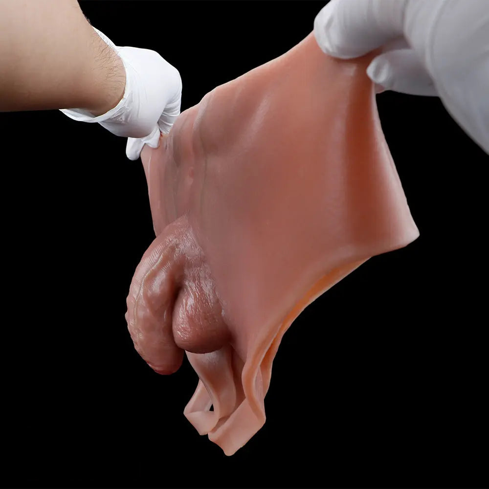 4.53in Realistic Small Solid Dildo Panty Vaginal Opening Bilateral Cock Toy