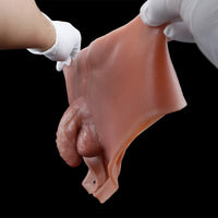 4.53in Realistic Small Solid Dildo Panty Vaginal Opening Bilateral Cock Toy