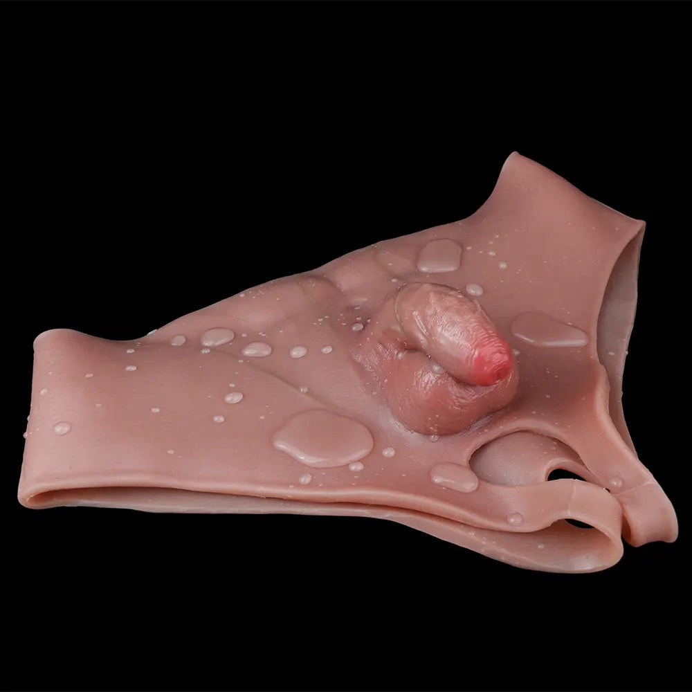 4.53in Realistic Small Solid Dildo Panty Vaginal Opening Bilateral Cock Toy