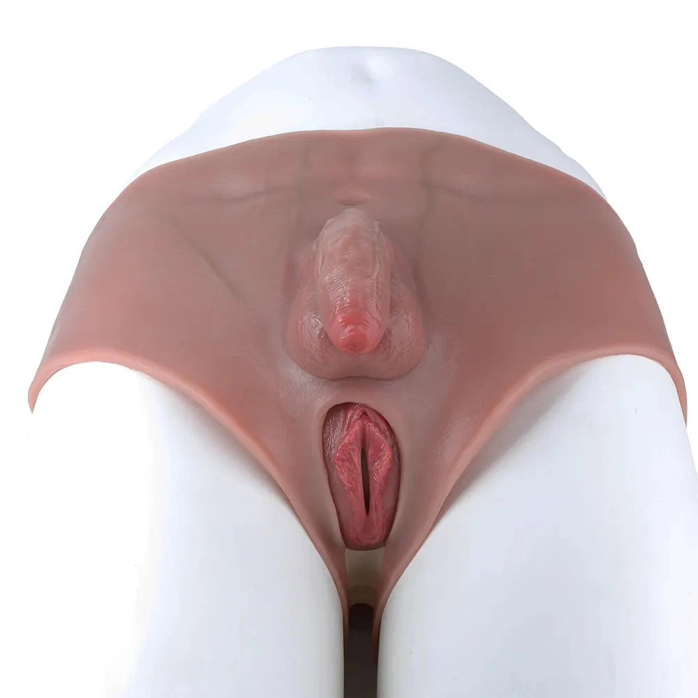 4.53in Realistic Small Solid Dildo Panty Vaginal Opening Bilateral Cock Toy