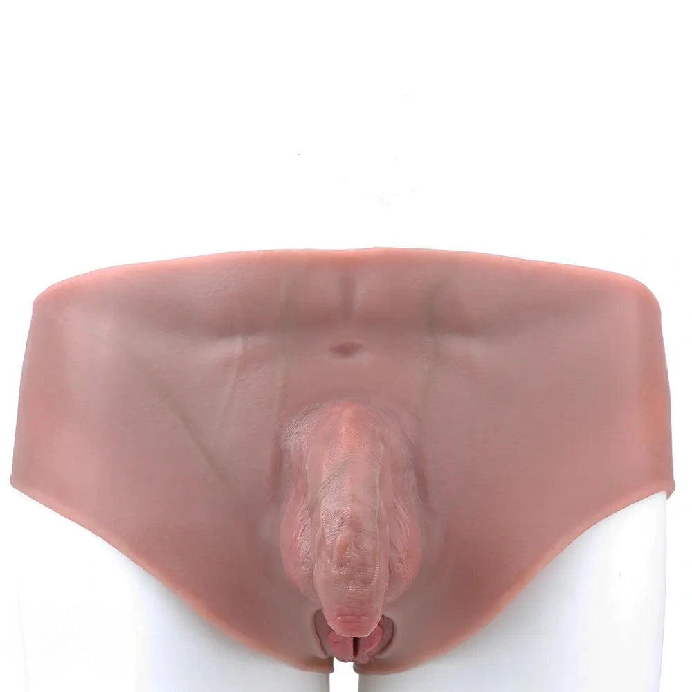 4.53in Realistic Small Solid Dildo Panty Vaginal Opening Bilateral Cock Toy