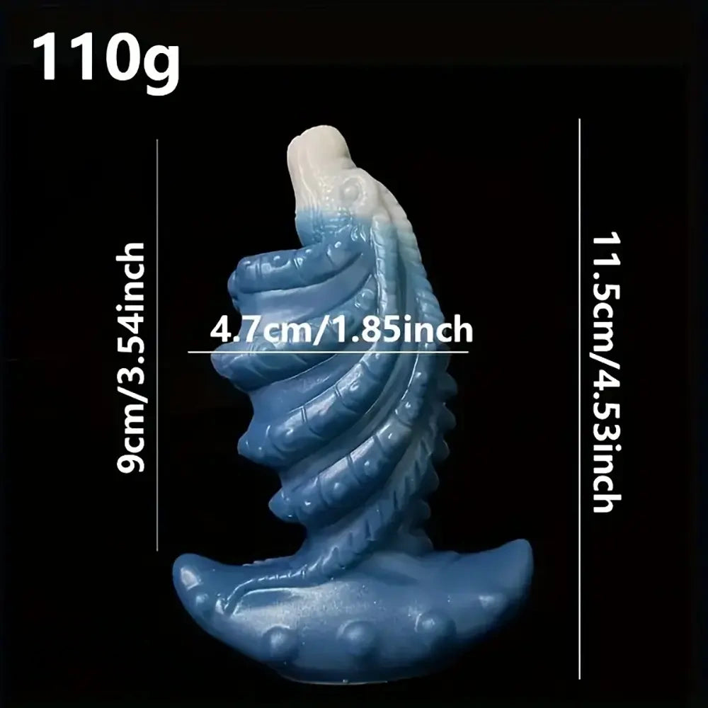 4.53in Small Seahorse Soft Silicone Fantasy Monster Women Dildo