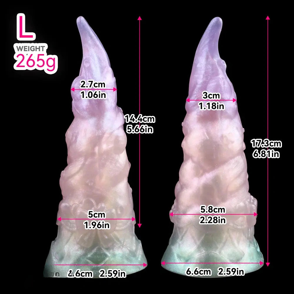 4.56in 4.72in 5.7in 6.81in 7.91in Ice Cream Silicone Fantasy Dildo Pendant