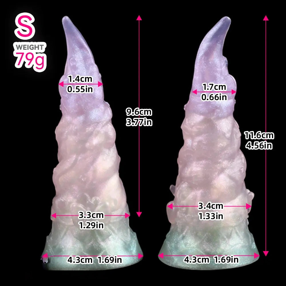 4.56in 4.72in 5.7in 6.81in 7.91in Ice Cream Silicone Fantasy Dildo Pendant