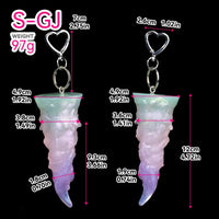 4.56in 4.72in 5.7in 6.81in 7.91in Ice Cream Silicone Fantasy Dildo Pendant