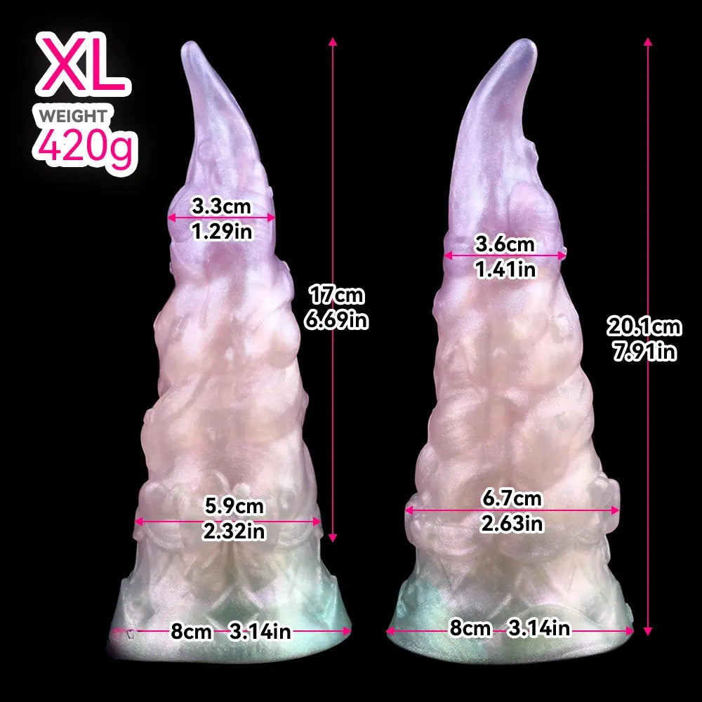 4.56in 4.72in 5.7in 6.81in 7.91in Ice Cream Silicone Fantasy Dildo Pendant