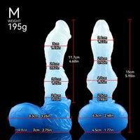 4.56in 5.9in 6.81in 8.07in Dog Knot Silicone Soft Fantasy Cock Dildo