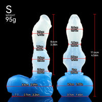 4.56in 5.9in 6.81in 8.07in Dog Knot Silicone Soft Fantasy Cock Dildo