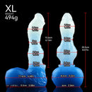 4.56in 5.9in 6.81in 8.07in Dog Knot Silicone Soft Fantasy Cock Dildo