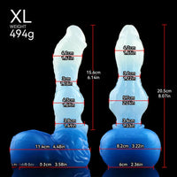 4.56in 5.9in 6.81in 8.07in Dog Knot Silicone Soft Fantasy Cock Dildo