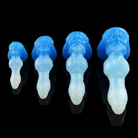 4.56in 5.9in 6.81in 8.07in Dog Knot Silicone Soft Fantasy Cock Dildo