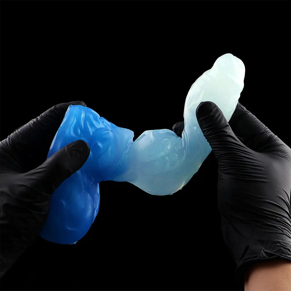 4.56in 5.9in 6.81in 8.07in Dog Knot Silicone Soft Fantasy Cock Dildo