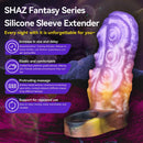 4.56in Gromsa Tentacle Silicone Soft Dildo Sleeve Cock Extender