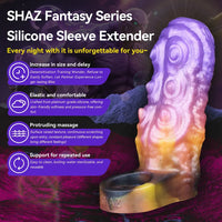 4.56in Gromsa Tentacle Silicone Soft Dildo Sleeve Cock Extender