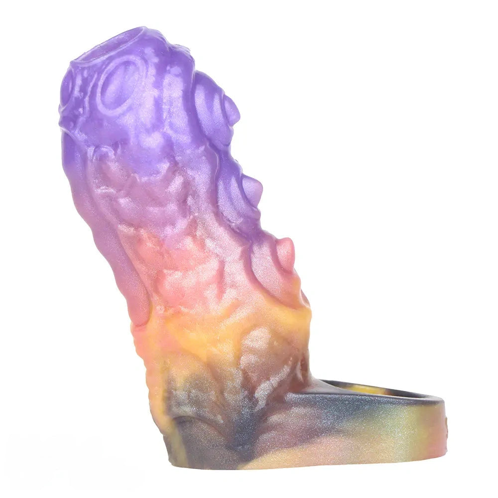 4.56in Gromsa Tentacle Silicone Soft Dildo Sleeve Cock Extender