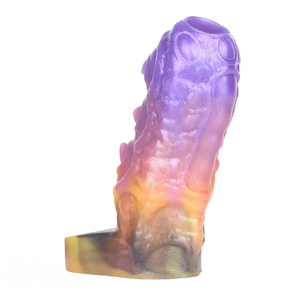 4.56in Gromsa Tentacle Silicone Soft Dildo Sleeve Cock Extender