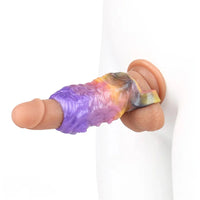 4.56in Gromsa Tentacle Silicone Soft Dildo Sleeve Cock Extender