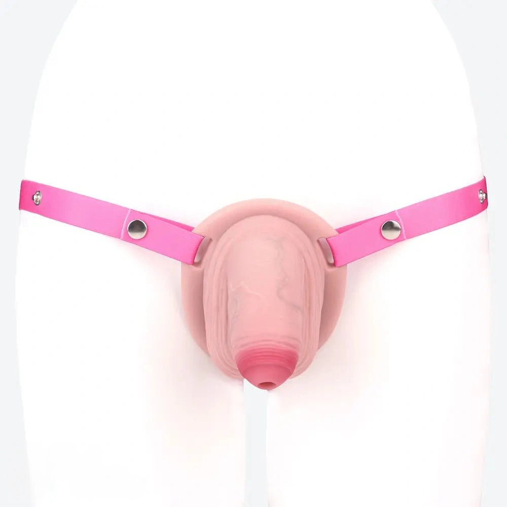 4.57in Real Hollow Chastity Cage Dildo For Women Men Gay Cock Toy