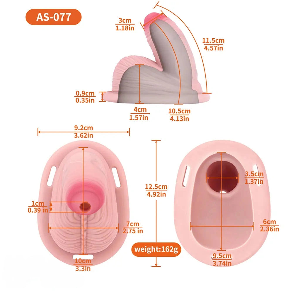 4.57in Real Hollow Chastity Cage Dildo For Women Men Gay Cock Toy
