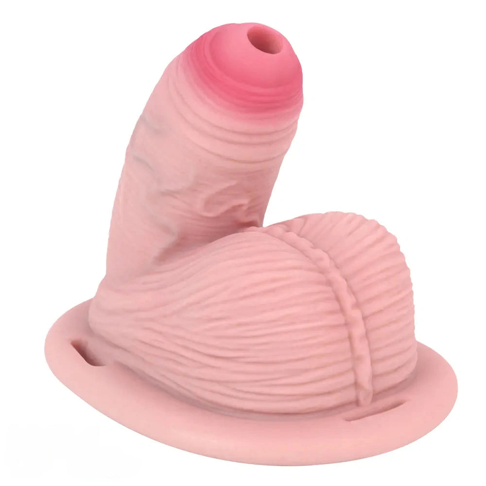 4.57in Real Hollow Chastity Cage Dildo For Women Men Gay Cock Toy
