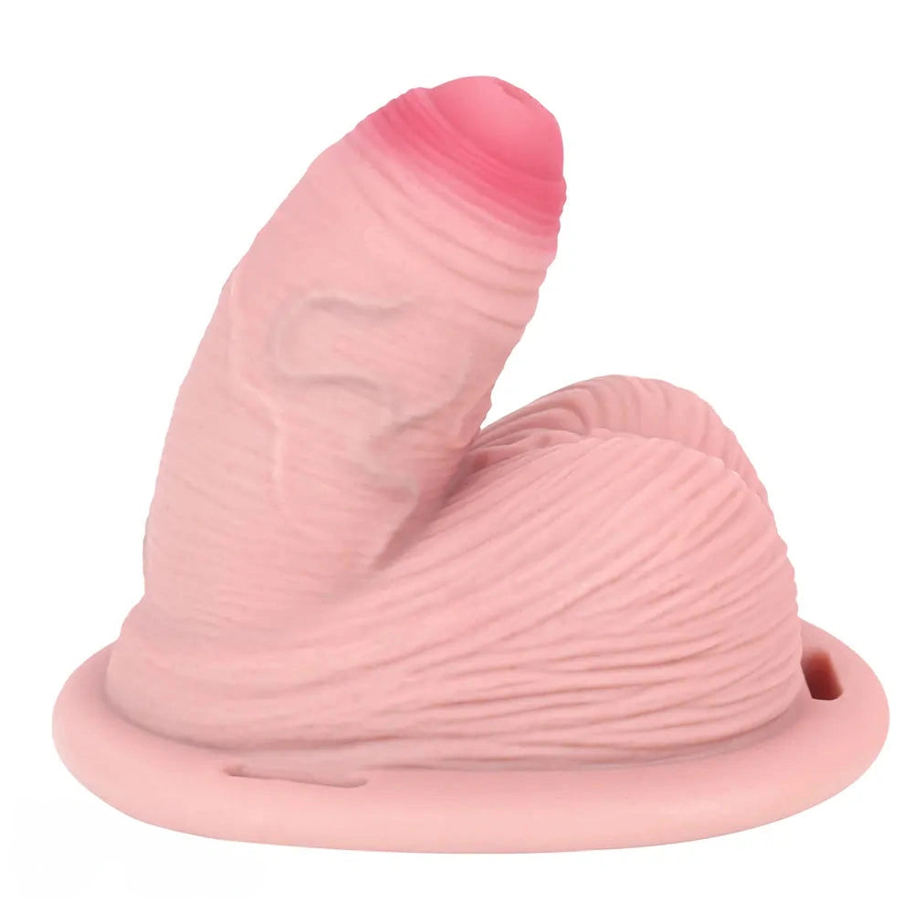 4.57in Real Hollow Chastity Cage Dildo For Women Men Gay Cock Toy