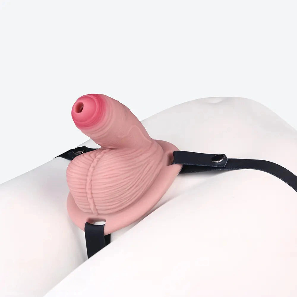 4.57in Real Hollow Chastity Cage Dildo For Women Men Gay Cock Toy