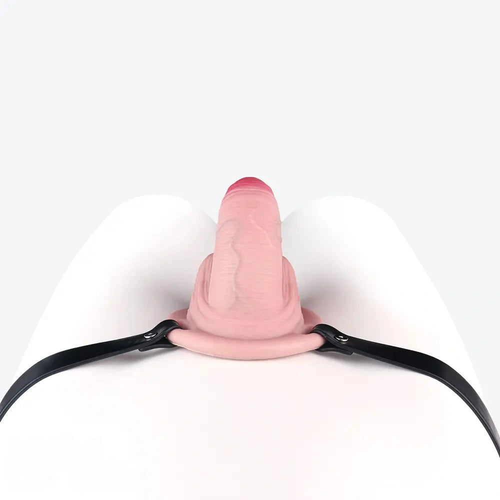 4.57in Real Hollow Chastity Cage Dildo For Women Men Gay Cock Toy