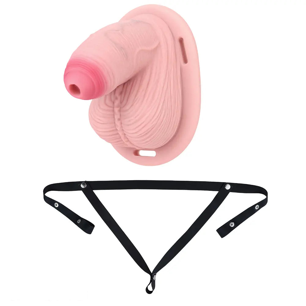 4.57in Real Hollow Chastity Cage Dildo For Women Men Gay Cock Toy