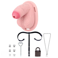 4.57in Real Hollow Chastity Cage Dildo For Women Men Gay Cock Toy