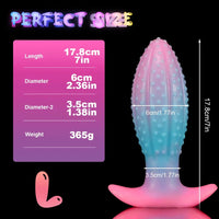 4.5in 5.67in 7.6in SML Silicone Soft Fluorescent Luminous Anal Plug Dildo