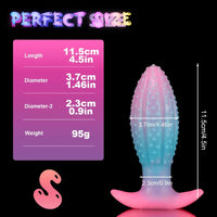 4.5in 5.67in 7.6in SML Silicone Soft Fluorescent Luminous Anal Plug Dildo