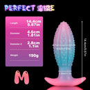 4.5in 5.67in 7.6in SML Silicone Soft Fluorescent Luminous Anal Plug Dildo