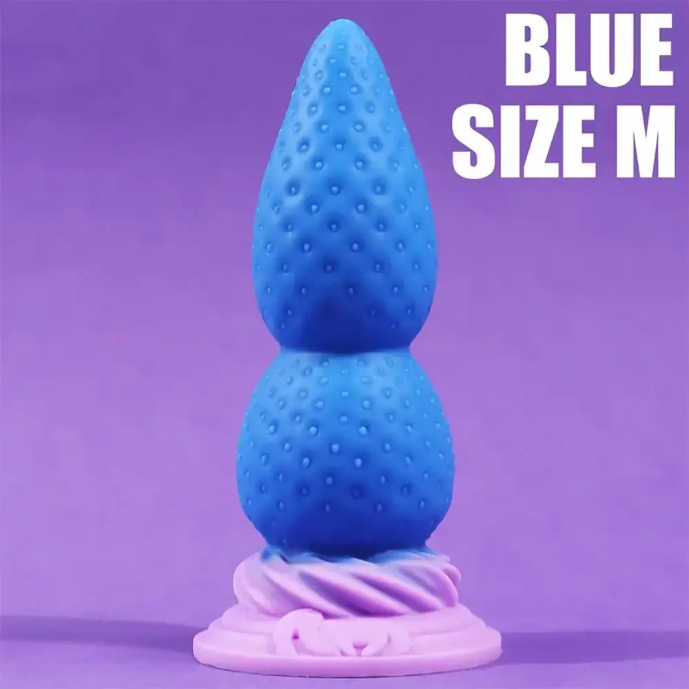 4.5in 7.08in 2pcs Set Soft Silicone Adult Women Butt Plug Rose Dildo
