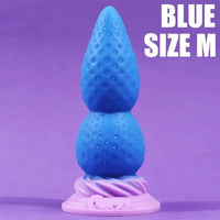 4.5in 7.08in 2pcs Set Soft Silicone Adult Women Butt Plug Rose Dildo