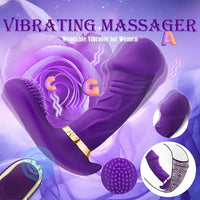 4.5in Rechargeable Vibrating Remote Wearable G-Spot Strap-On Dildo