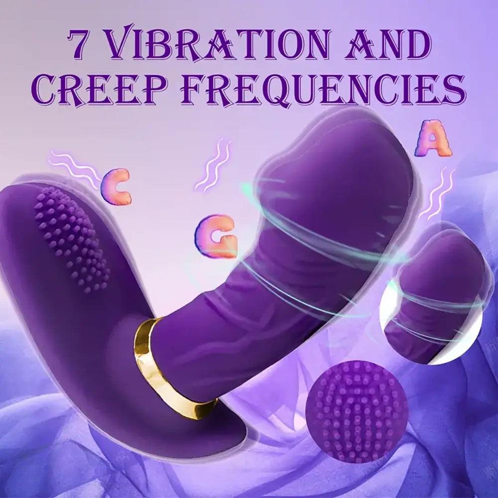 4.5in Rechargeable Vibrating Remote Wearable G-Spot Strap-On Dildo