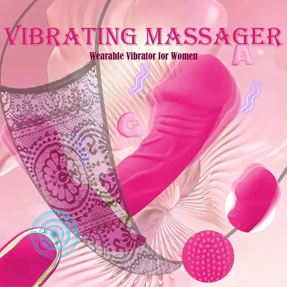 4.5in Rechargeable Vibrating Remote Wearable G-Spot Strap-On Dildo