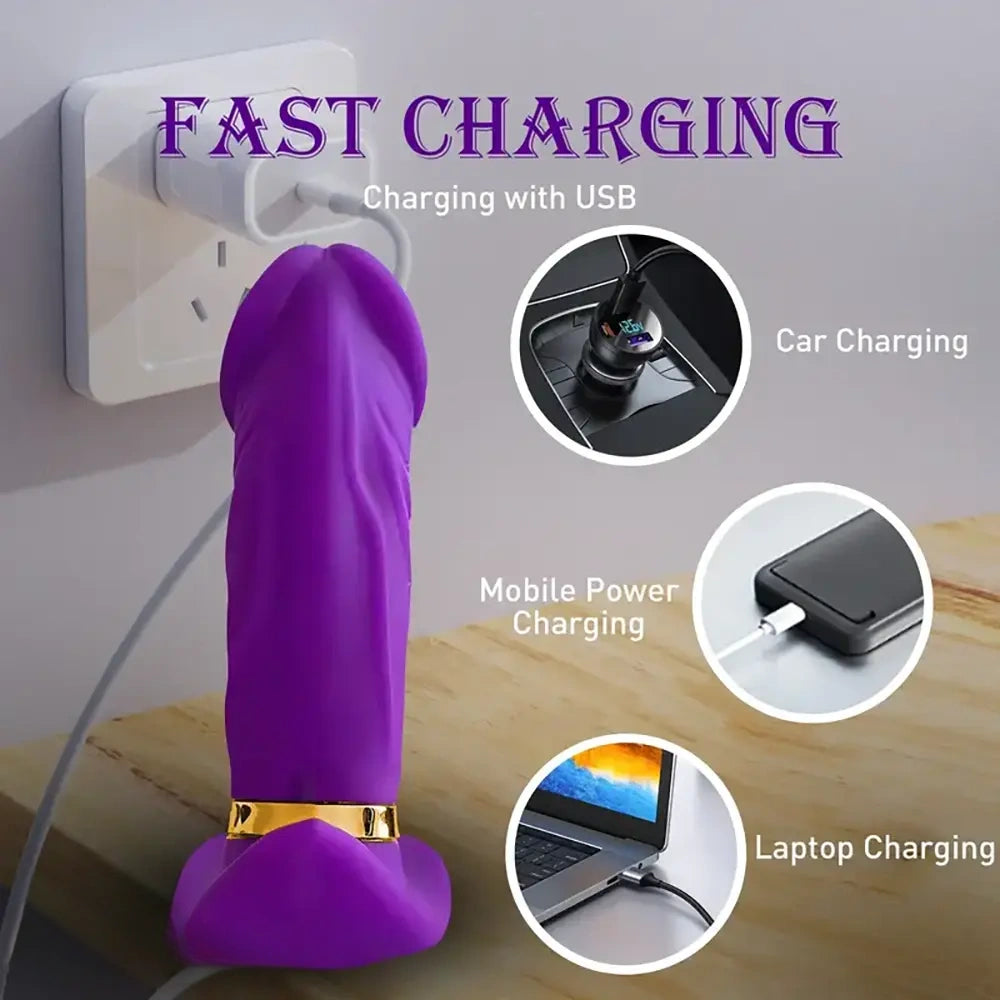 4.5in Rechargeable Vibrating Remote Wearable G-Spot Strap-On Dildo