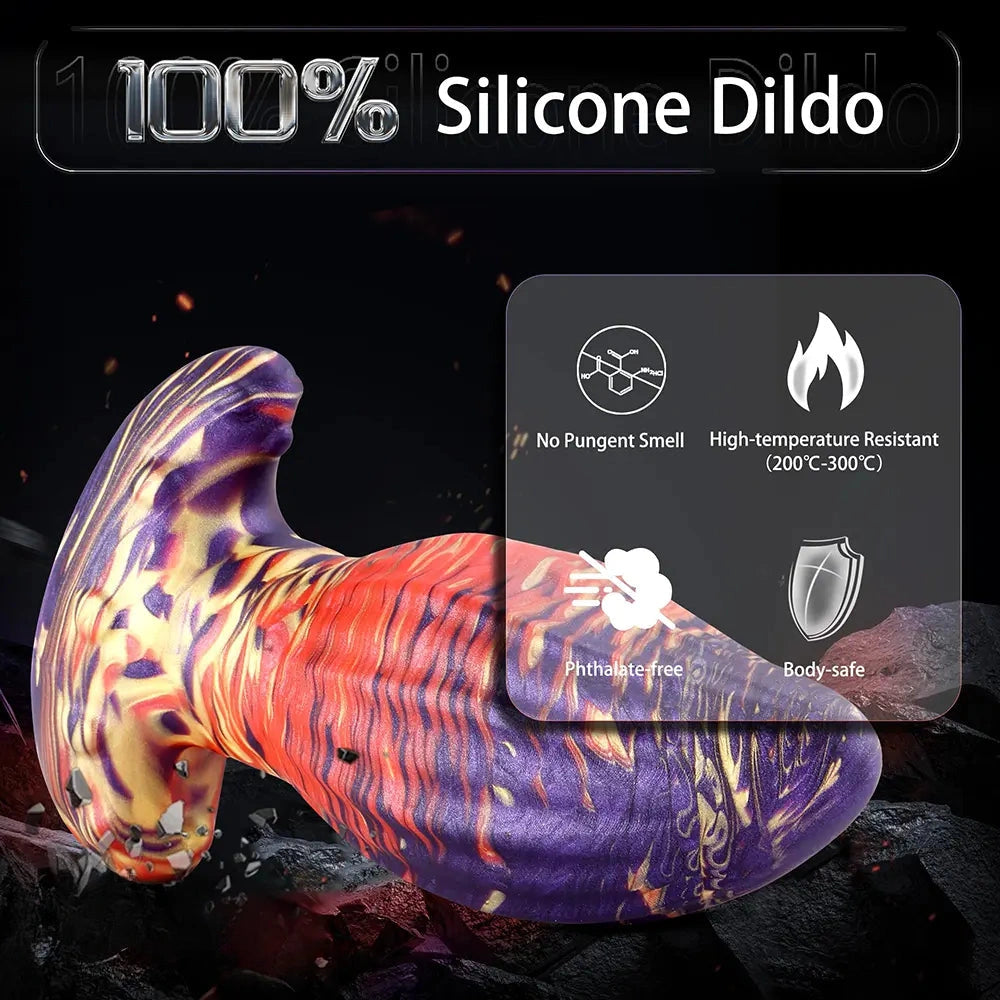 4.62in 5.7in 6.9in 7.67in 9.05in Wearable Silicone Soft Texture Surface Dildo